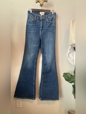 Boden Dark Blue Flare Jeans with High Waist